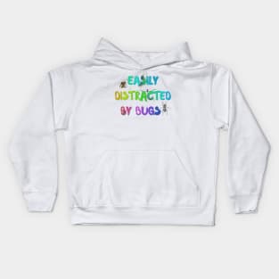 Easily Distracted by Bugs (Rainbow) Kids Hoodie